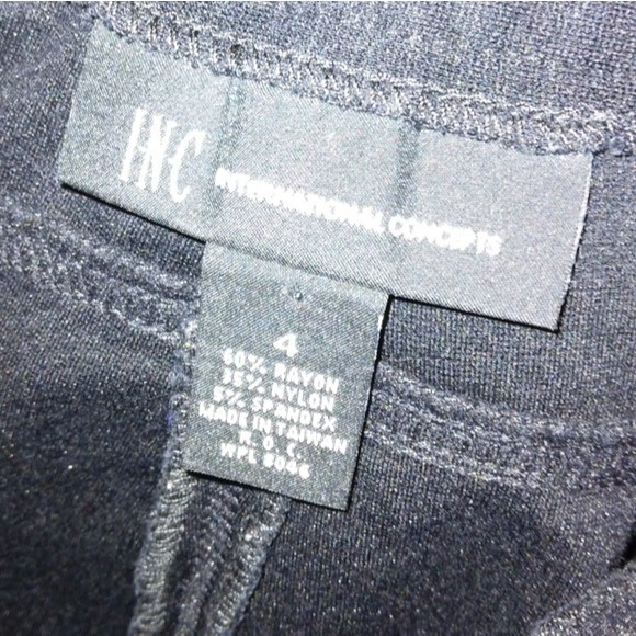 INC International Concepts flare black dress pants size 4 snap button inseam 31" - Picture 4 of 4